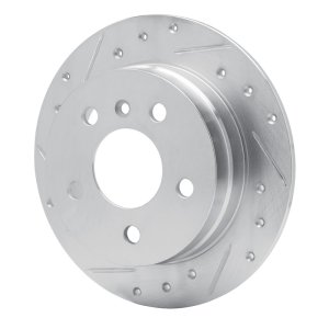 Mercedes-Benz B200 Brake Rotor (1) - Rear Left - R1 Concepts - Drilled & Slotted - Silver - `06-`11